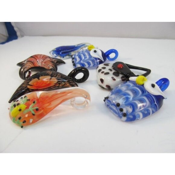 Variety of 7 Murano Art Glass Pendants - Picture 13 of 14